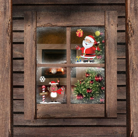 Naklejki świąteczne NA SZYBĘ Ozdoba na okno 35x50 cm MERRY CHRISTMAS
