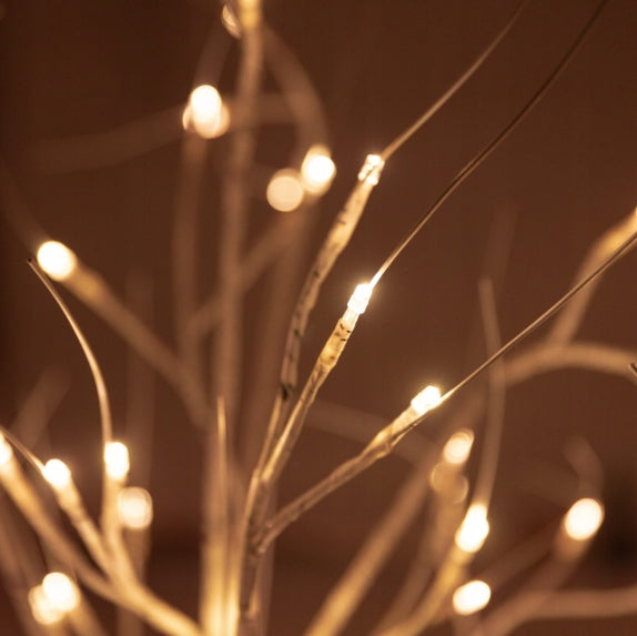 Drzewko ozdobne BRZOZA LED ciepłe światło 120cm