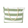 Duża torba plażowa w paski z grubym sznurem