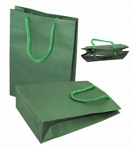 Torba papierowa ECO prestige 170x70x250mm Ciemnozielona