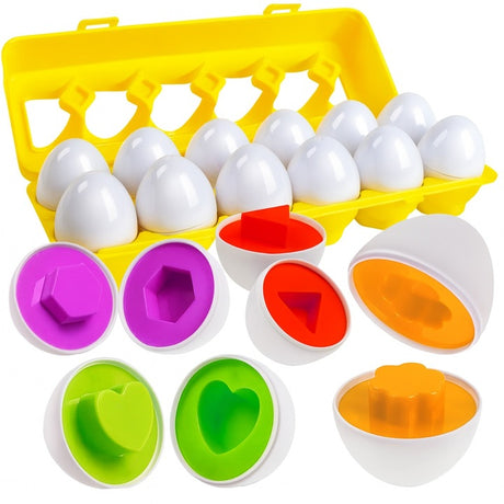 Edukacyjna układanka kolorowe Jajka