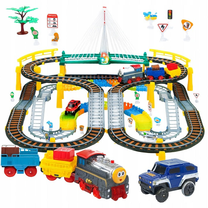 Elektryczna kolejka zabawkowa 215 el.