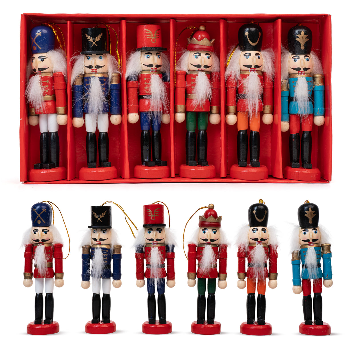 Dziadek do Orzechów zawieszka na choinkę 6 szt.