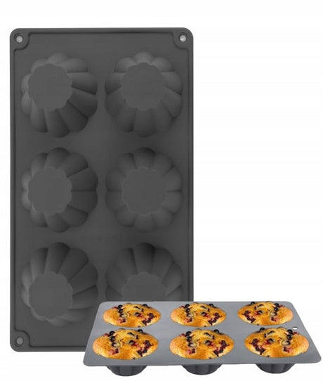 Foremki silikonowe do babeczek blacha 6 szt