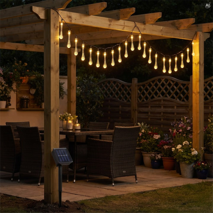 Solarne lampki sople 50 LED 7,5 m