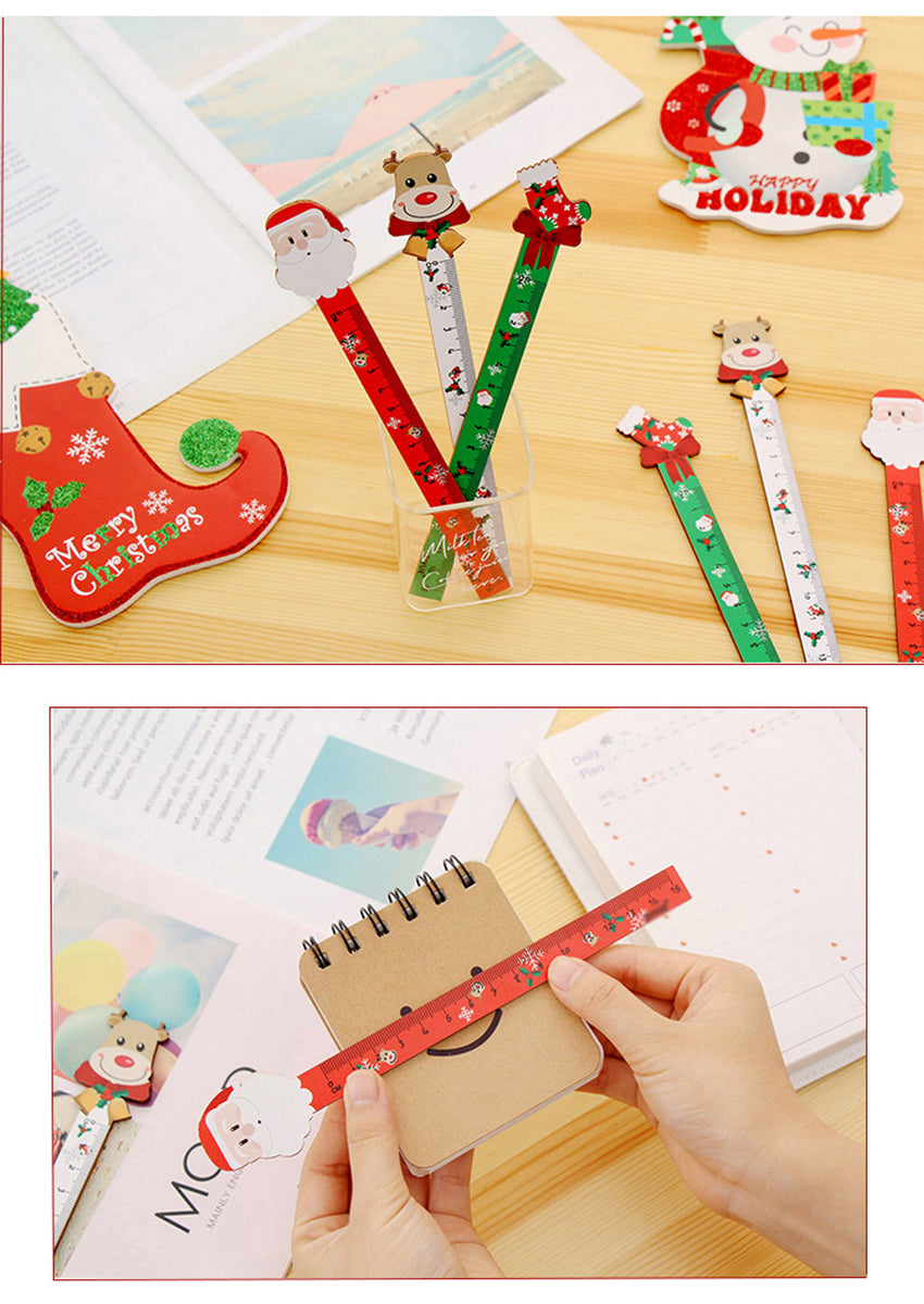 Mini Ruler Christmas Ruler with a Christmas motif, 21 cm, 3 pcs. – Allbag