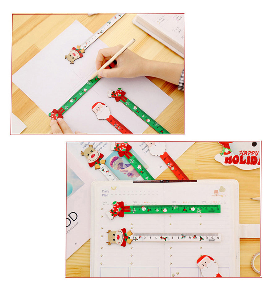 Mini Ruler Christmas Ruler with a Christmas motif, 21 cm, 3 pcs. – Allbag
