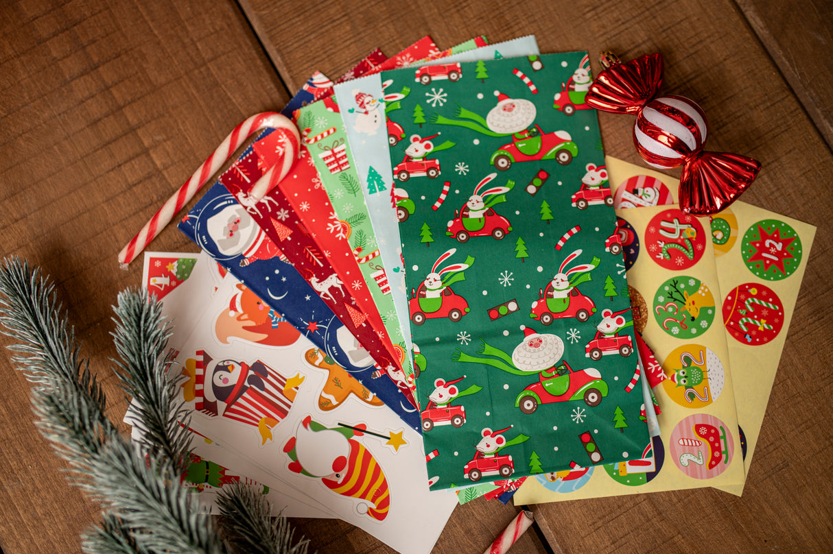 Papierowy kalendarz adwentowy DIY Mikołaj