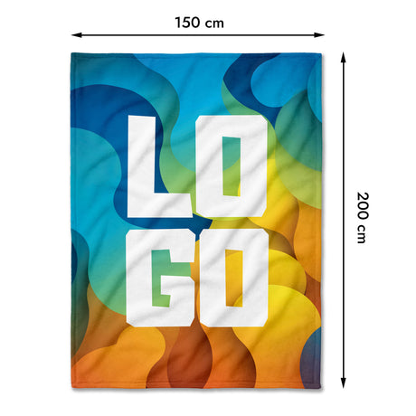 Koc plażowy z indywidualnym nadrukiem LOGO 150x200 cm