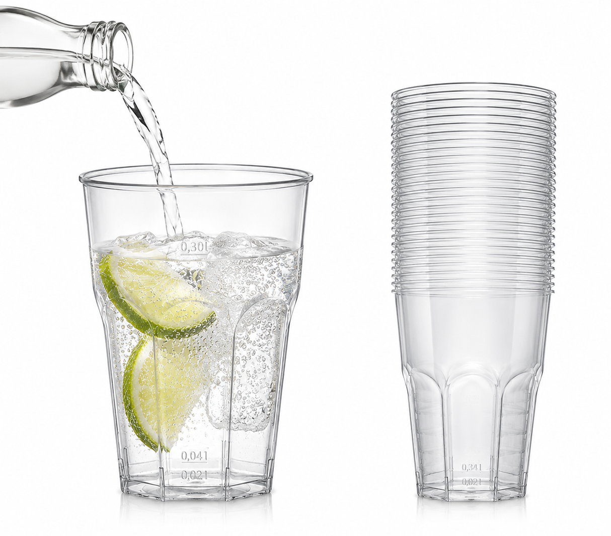 Kubki plastikowe do drinków 300ml 20szt.