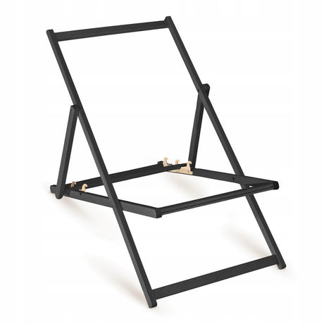 Leżak drewniany KAWA - Czarny Stelaż