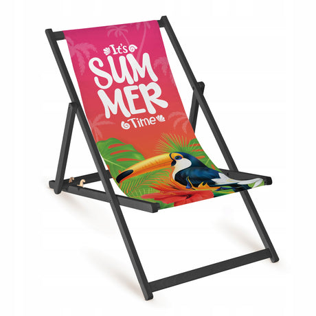 Leżak drewniany SUMMER TIME - Czarny Stelaż