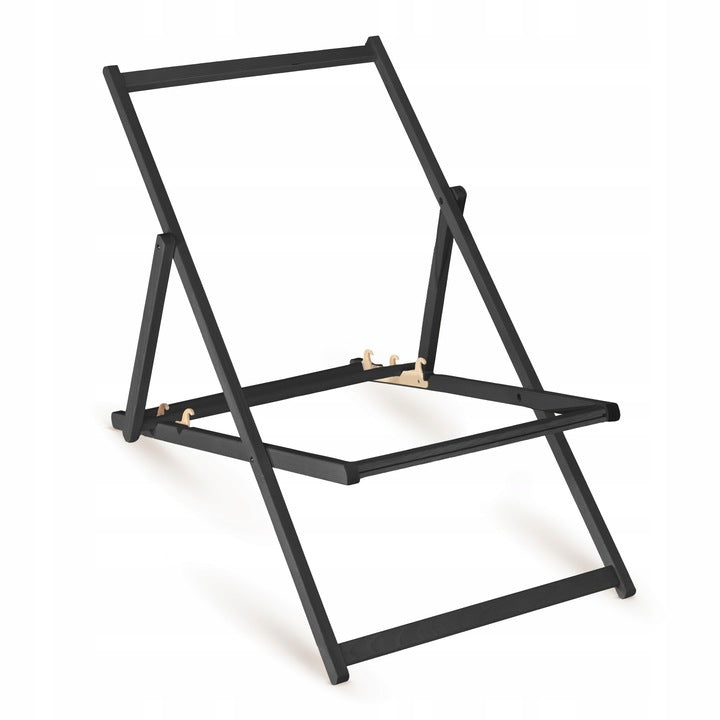 Leżak drewniany COOL SUMMER - Czarny Stelaż