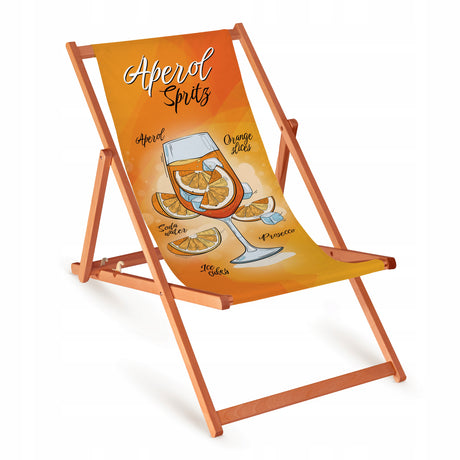 Leżak drewniany APEROL DRINK - Stelaż Pomarańczowy