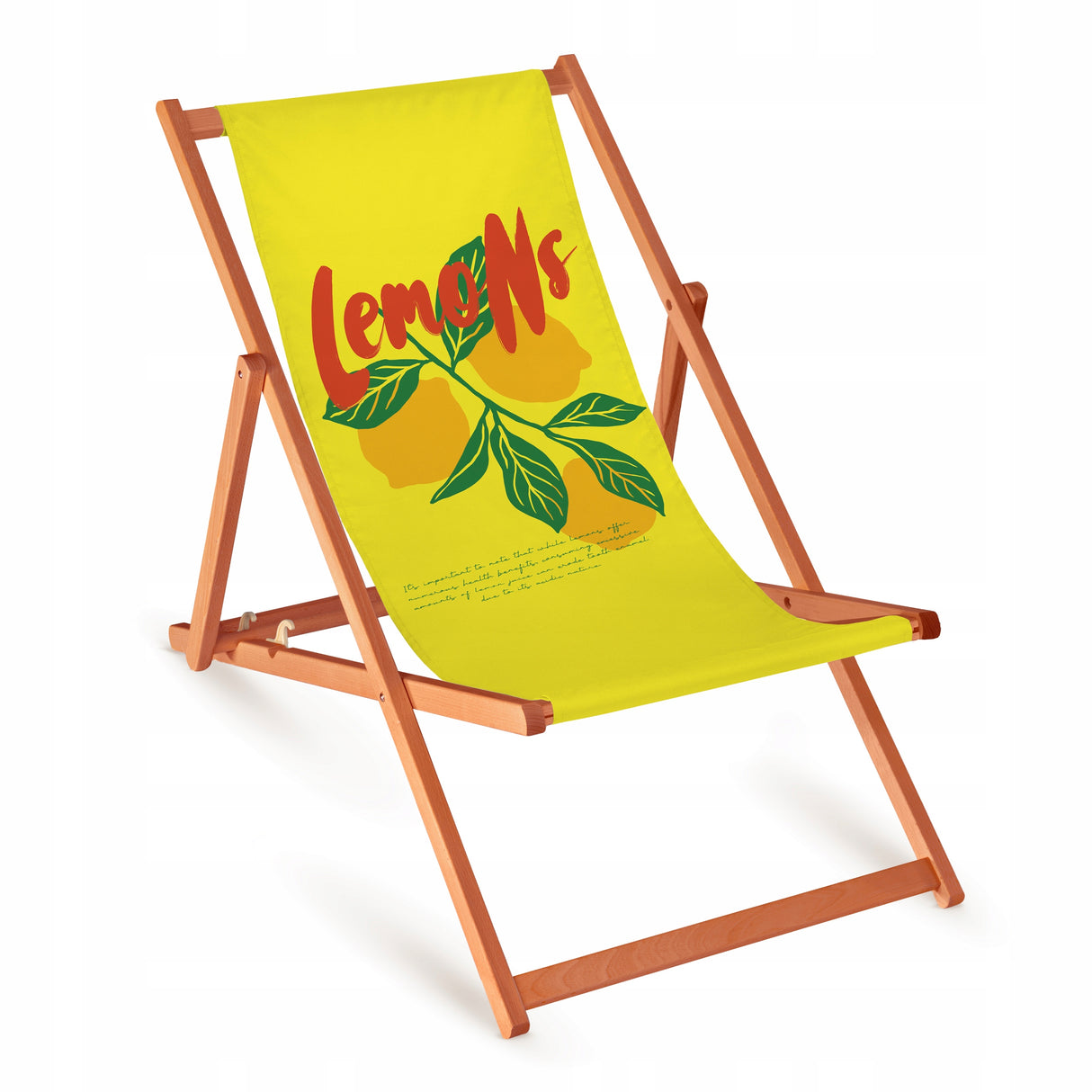 Leżak drewniany LEMONS - Pomarańczowy Stelaż