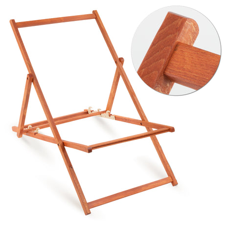 Leżak drewniany IN CRUST WE TRUST - Pomarańczowy Stelaż