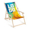 Sun lounger with armrests
