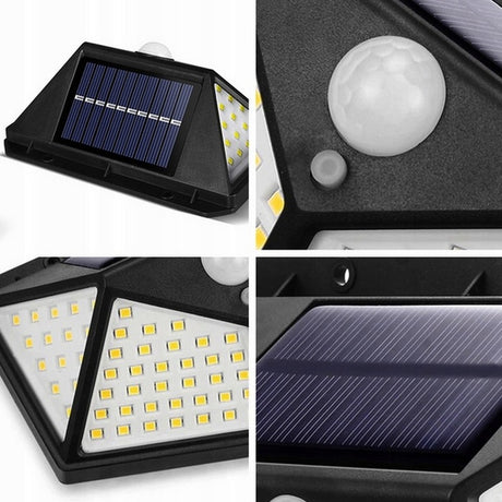 Lampa solarna 100 LED czujnik ruchu zmierzchu