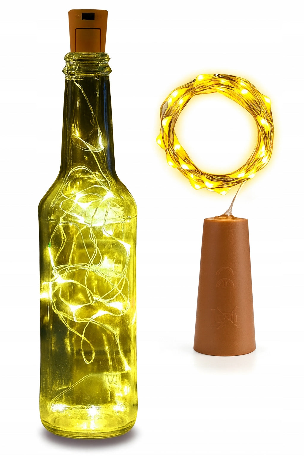 Lampki LED do butelki z korkiem