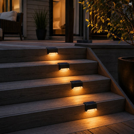 Lampki solarne schodowe LED 7szt.
