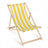 Leżak drewniany w białe paski- Różne kolory Żółty