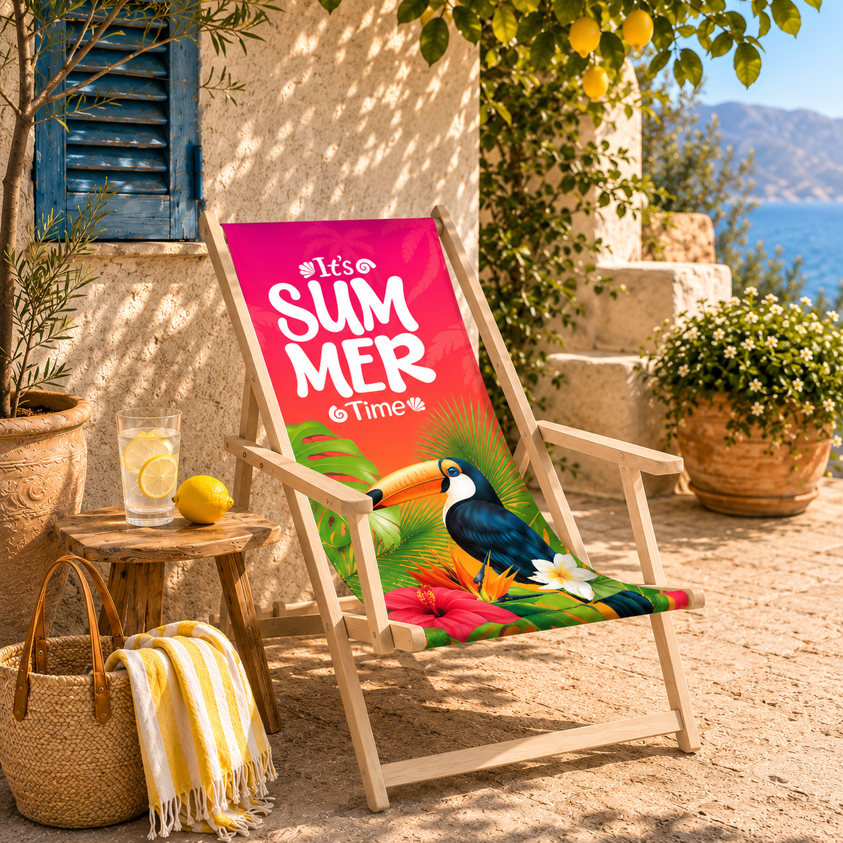 Leżak z Podłokietnikiem Summer Time