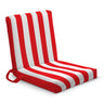 Leżak podróżny składany leżanka w białe paski- RÓŻNE KOLORY Czerwony