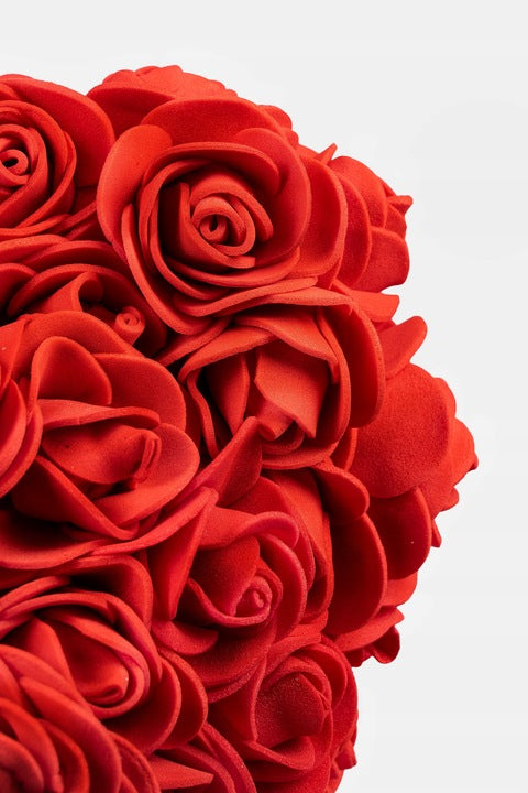 Miś z Róż Czerwony 25cm Na Walentynki