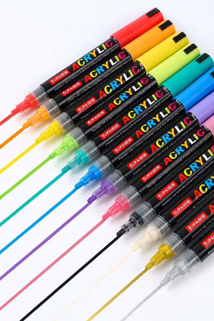 Mazaki konturowe 2w1 brokatowe 24 kolory