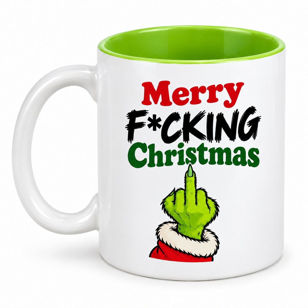 Kubek świąteczny Merry F*cking Christmas Zielony