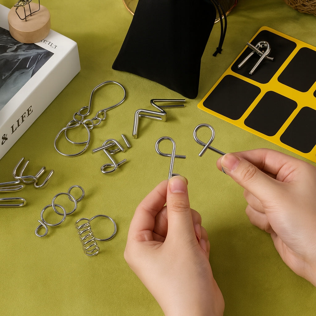 Metalowa układanka logiczna puzzle