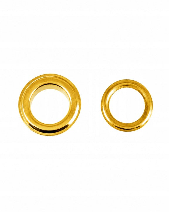 Metalowe oczka kaletnicze 16mm z podkładkami złote 10szt.