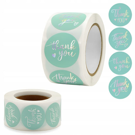 Naklejki Thank You Miętowe