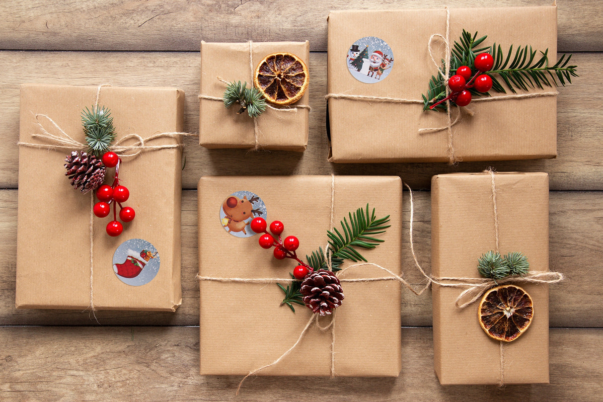 Naklejki Świąteczne Błękitne 500szt.