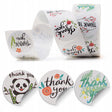 Naklejki Thank You kwiatowe białe