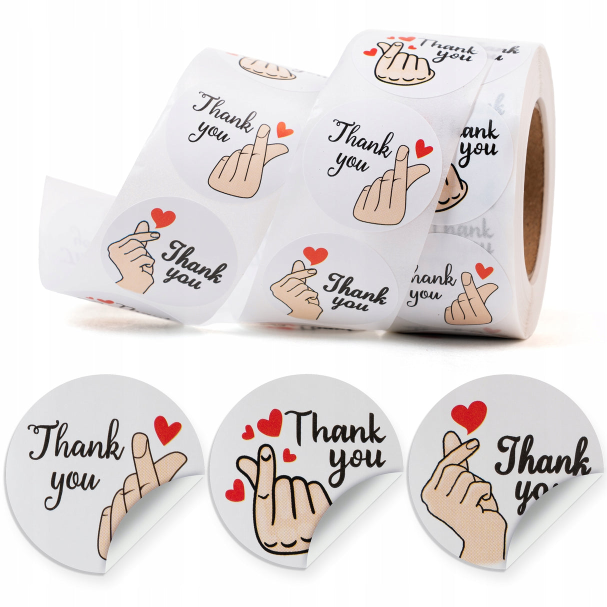 Naklejki Thank You z gestem dłoni