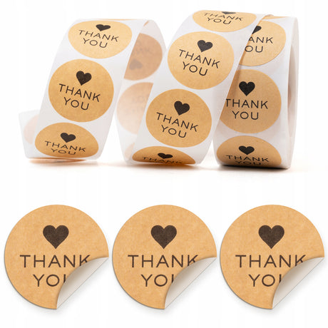 Naklejki Thank You z serduszkiem