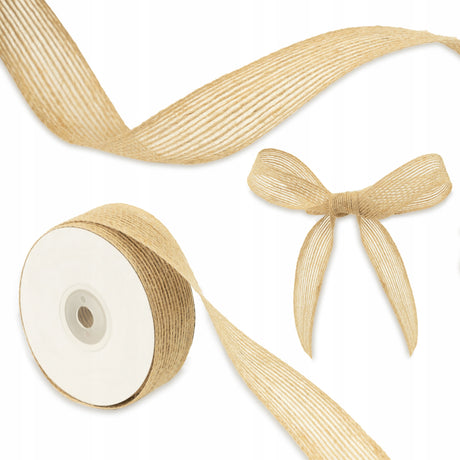 Naturalna jutowa wstążka dekoracyjna 6M