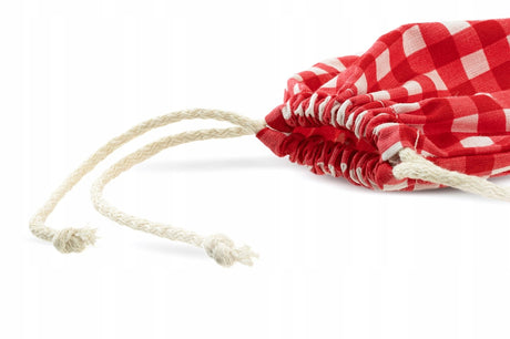 Worek Bawełniany 150x200m Kratka Czerwony