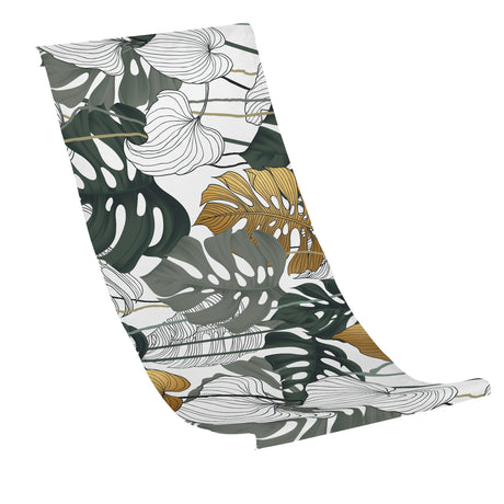 Płachta na Leżak MONSTERA BIAŁO ZIELONO ZŁOTA
