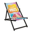 Leżak drewniany SUMMER VIBES- Czarny stelaż olejowany PREMIUM