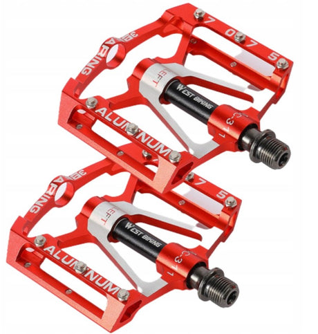 Aluminiowe Pedały Rowerowe Lekkie Czerwone