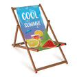 Leżak drewniany COOL SUMMER- Brązowy stelaż