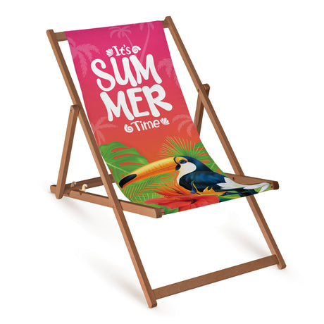 Leżak drewniany SUMMER- Brązowy stelaż