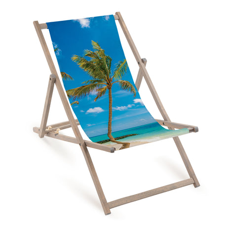 Leżak drewniany PALMY - Szary Stelaż