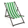Leżak drewniany czarny stelaż w białe paski- Różne kolory Zielony