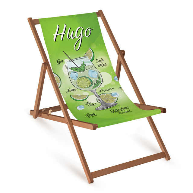 Leżak drewniany HUGO- Brązowy stelaż