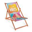 Leżak drewniany SUMMER VIBES - Pomarańczowy Stelaż