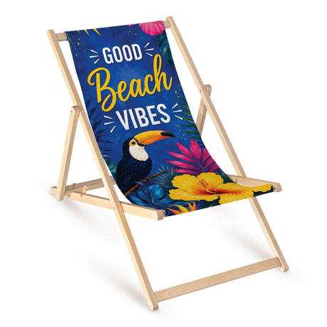 Leżak drewniany GOOD BEACH VIBES