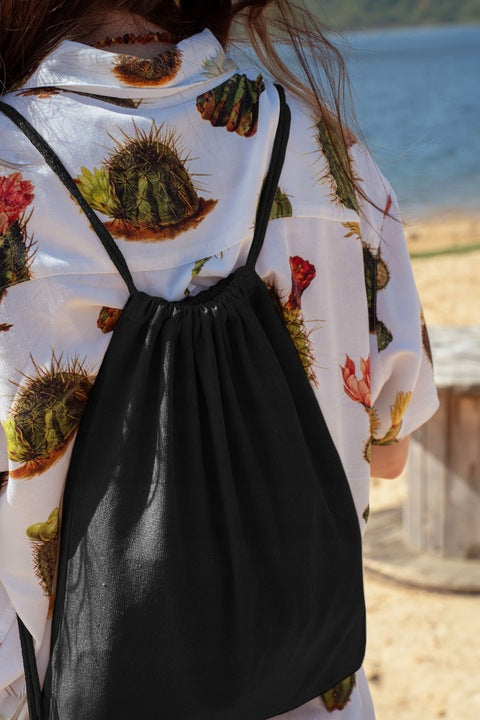 Plecak worek bawełniany 340x400mm Czarny 265g